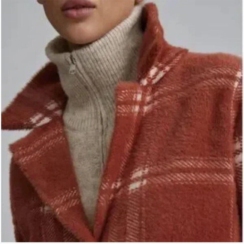 🍂🧡 Anthropologie NVLT Plaid Jacket • Rust/Terracotta Medium NWT • MSRP $269 - Picture 3 of 9